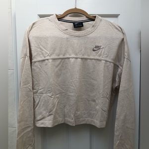 Nike Long Sleeve Athletic Tee - Cream Size M
